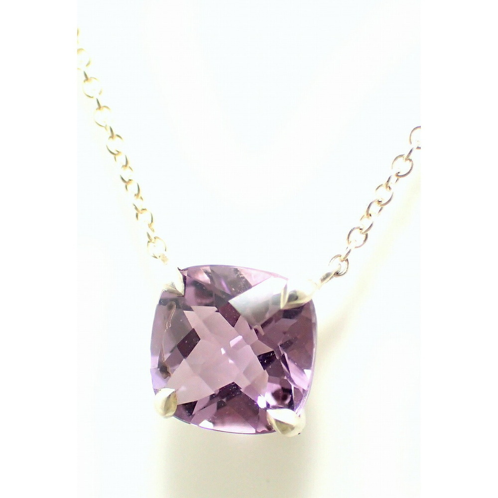 Tiffany Silver Amethyst Pendant Necklace